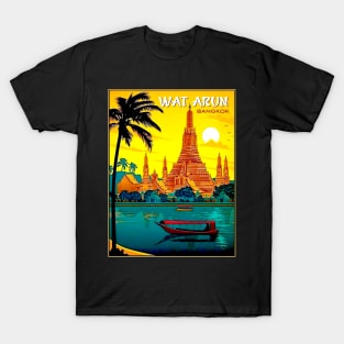 Wat Arun Bangkok Thailand Travel and Tourism advertising Print T-Shirt